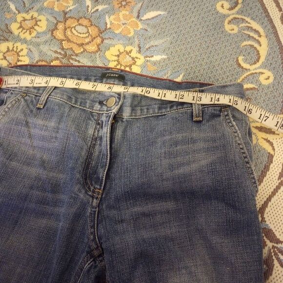 J Crew mid rise boot cut jeans with flap button back pockets - Picture 6 of 11